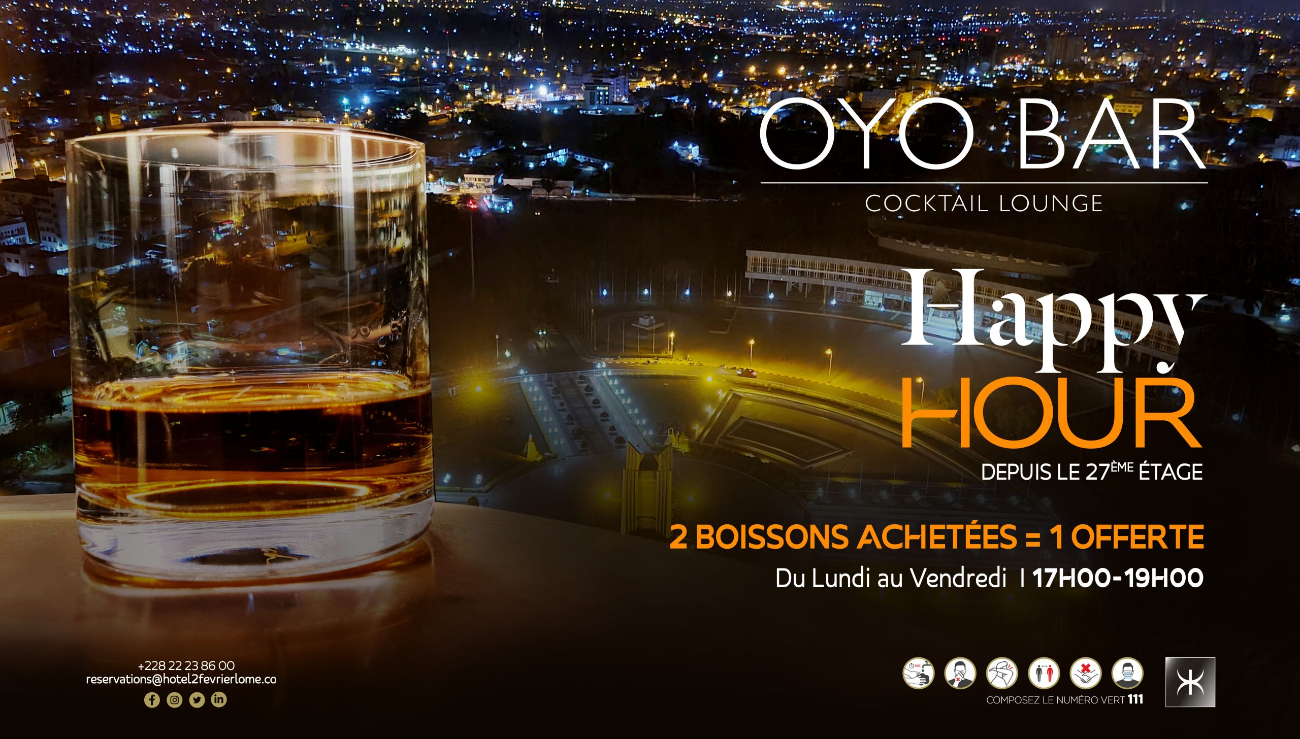 Oyo bar happy hour ecran web
